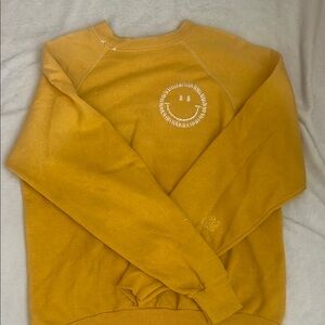 LoveShackFancy smile yellow crewneck